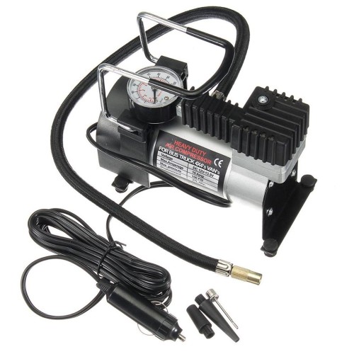 КОМПЛЕКТ - КОМПРЕСОР ЗА ВЪЗДУХ 150W + КРИК ТИП КРОКОДИЛ В КУФАР 2Т. 135-320ММ