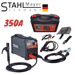 ПРОФЕСИОНАЛЕН ИНВЕРТОРЕН ЕЛЕКТРОЖЕН С ДИСПЛЕЙ И КУФАР 350А STAHLMAYER + 5 ПОДАРЪКА