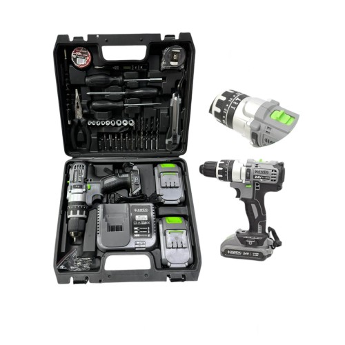 Акумулаторен винтоверт (ударен)  36V 8Ah с 30 бр части в куфар StahlMayer 