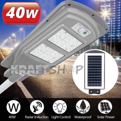 40W Външна Соларна LED лампа със сензор за двжение подходща за улична осветление 